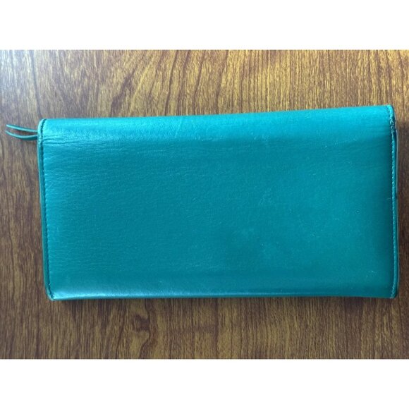 Balenciaga | Papier Long Leather Envelope Wallet in Teal Green - Picture 2 of 11